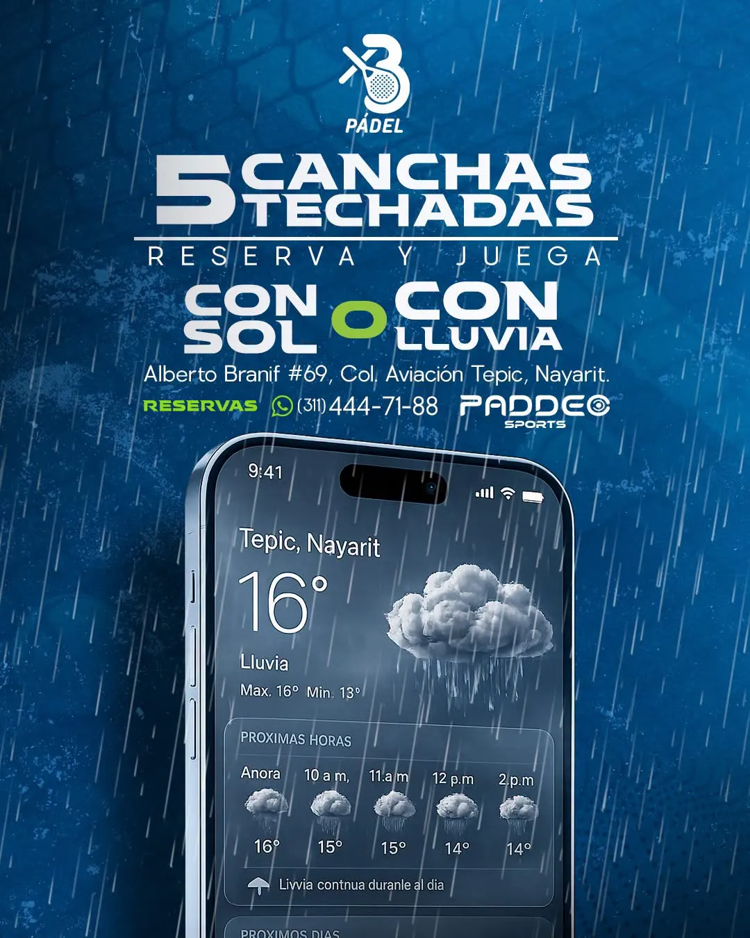 X3 Pádel en Tepic: Horarios y Reseñas | CityMap México