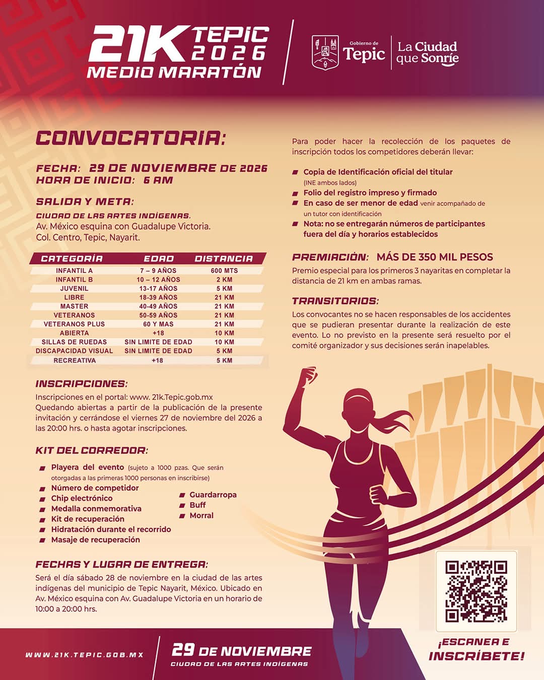21k medio maratón Tepic 2026