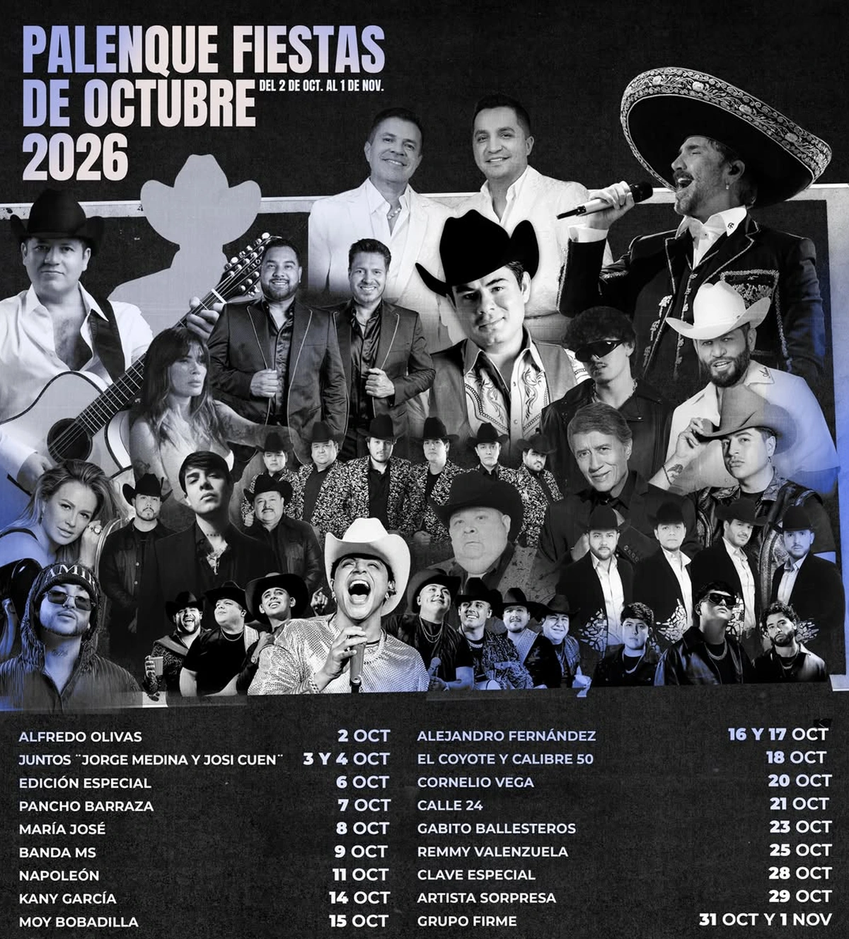 Palenque fiestas de octubre 2026 Guadalajara