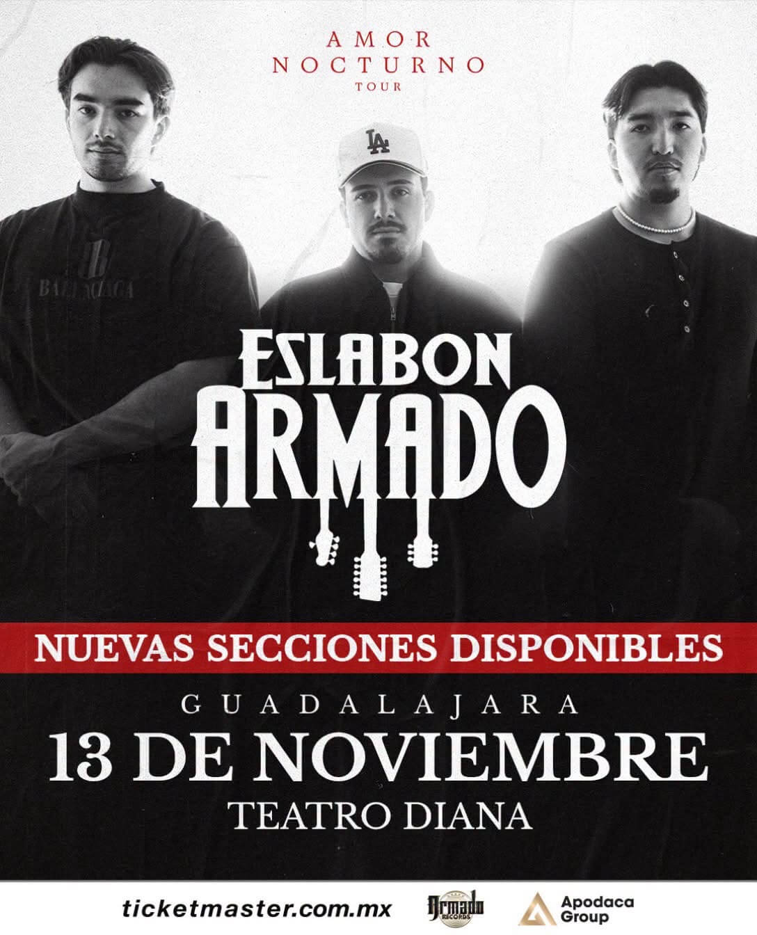 Eslabón Aramado tour el amor nocturno en Guadalajara 