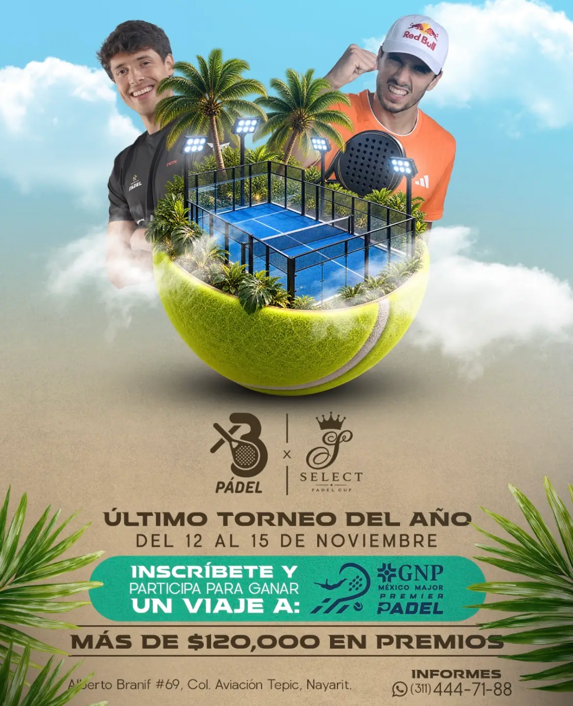 TORNEO DE PÁDEL EN TEPIC - x3 Pádel x Select Pádel Cup