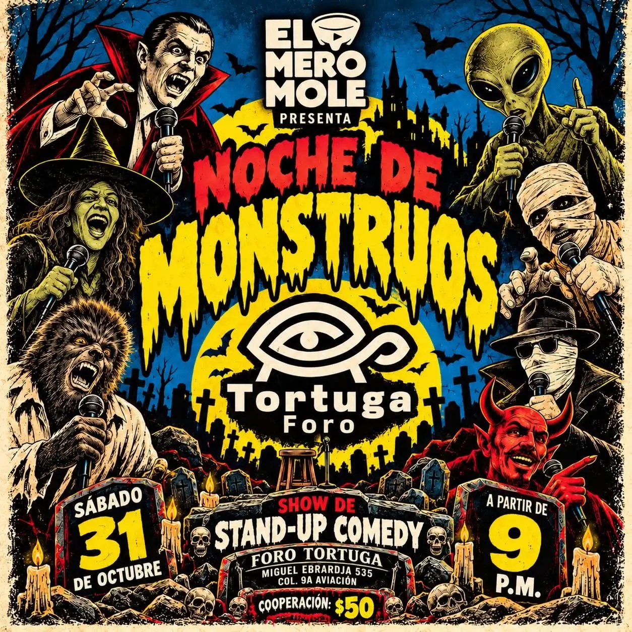 ESTA NOCHE LOS MONSTRUOS TOMAN EL MICRÓFONO